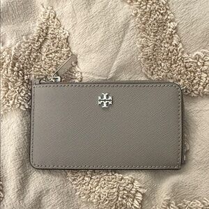 Tory Burch Taupe Key & Card Holder